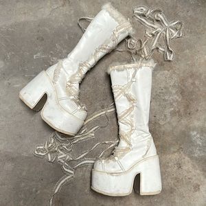 White Platform Boots